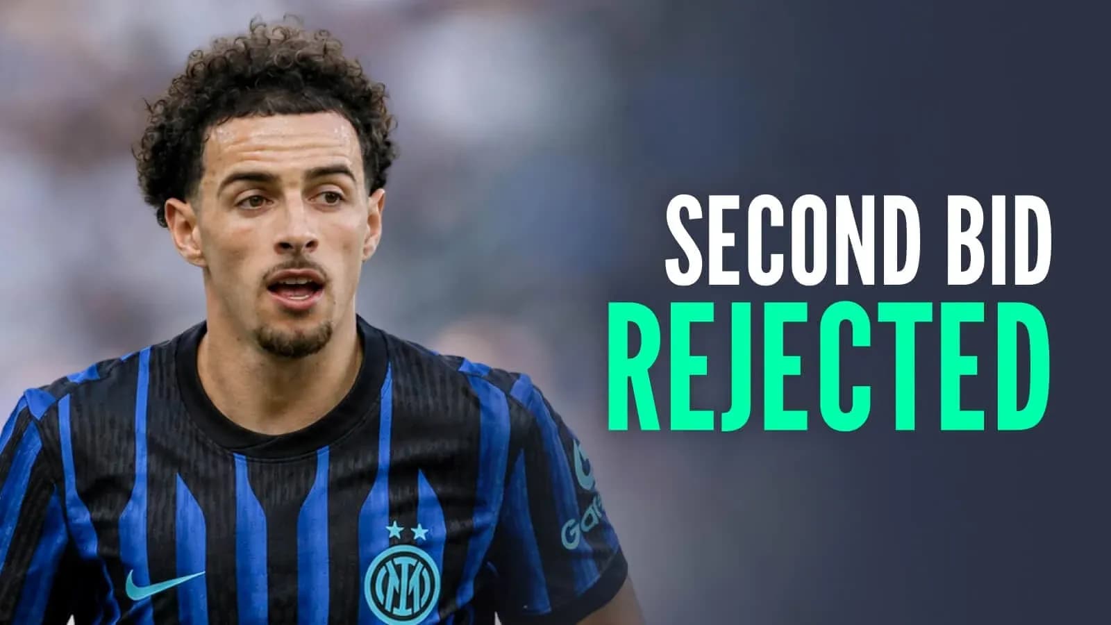 Player in Inter Milan jersey during match action Player in Inter Milan jersey during match action