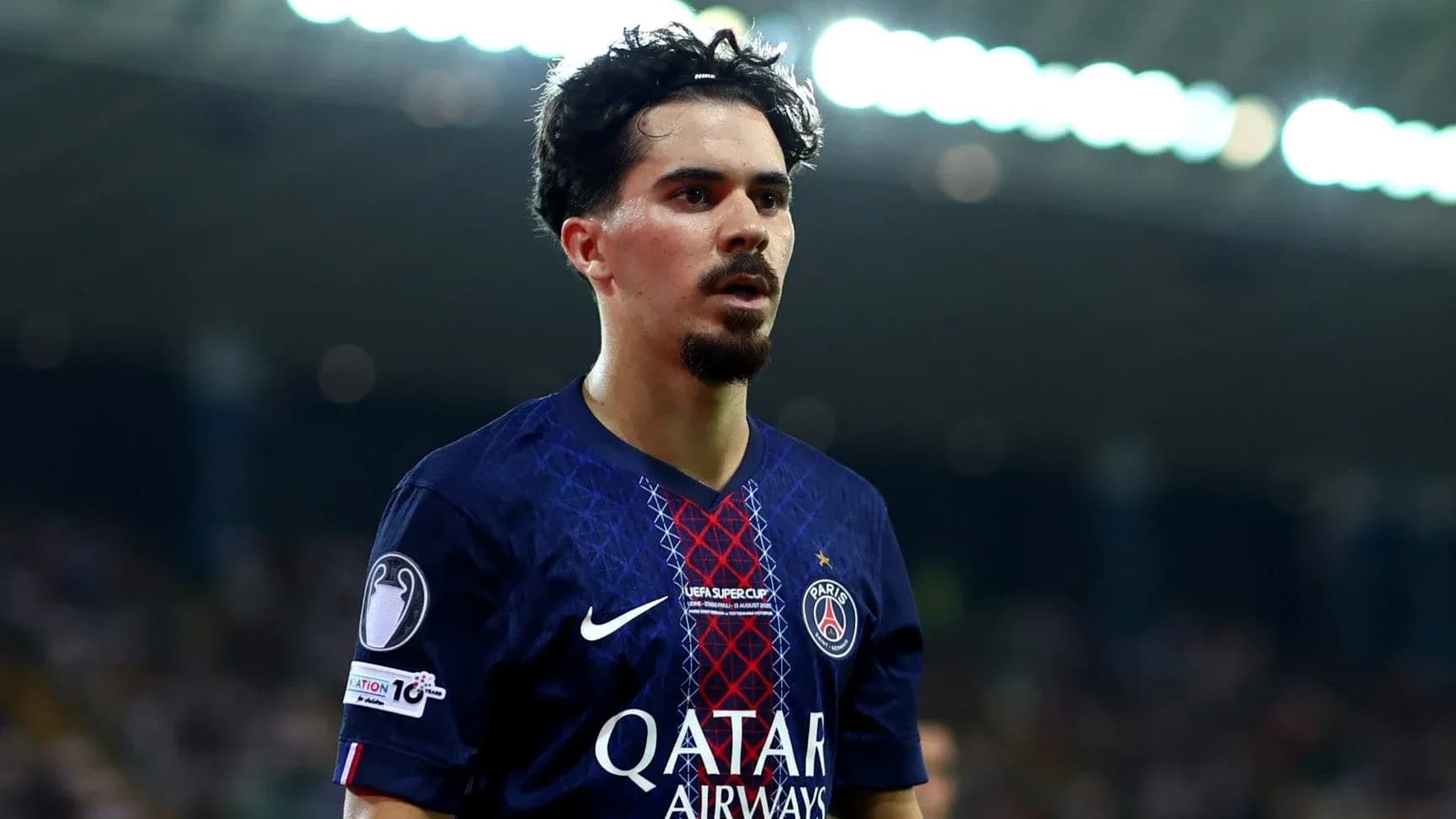 Player in Paris Saint-Germain jersey during match Player in Paris Saint-Germain jersey during match