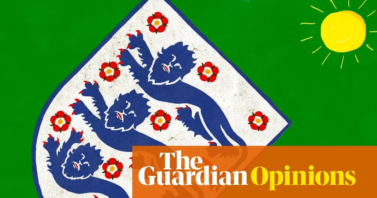Illustration of England crest with sun and flowers Illustration of England crest with sun and flowers