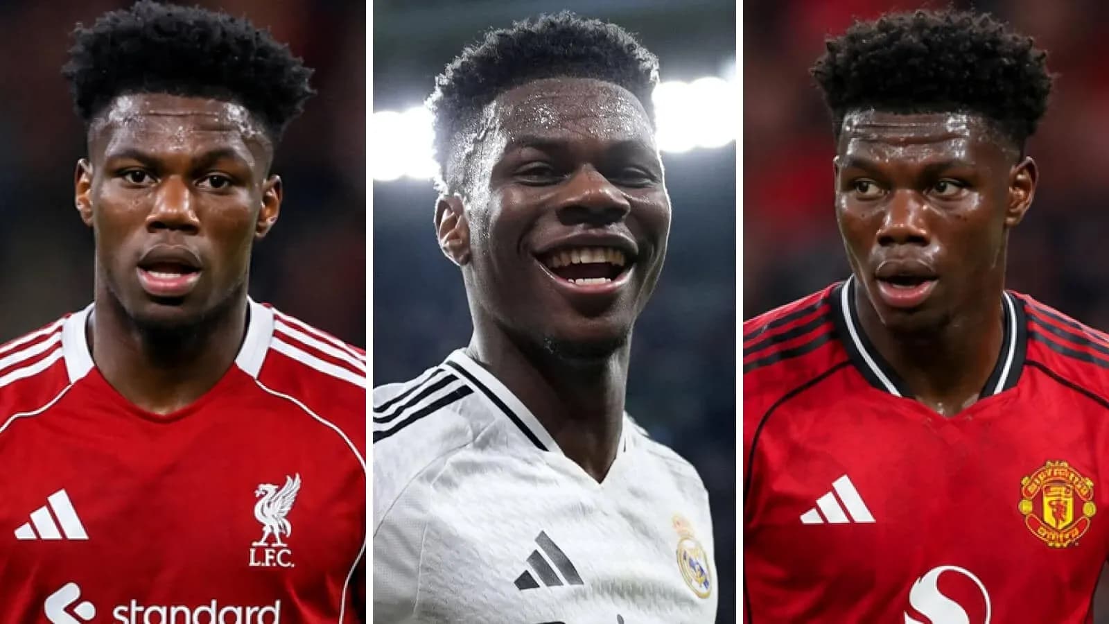 Player in three different club jerseys Player in three different club jerseys