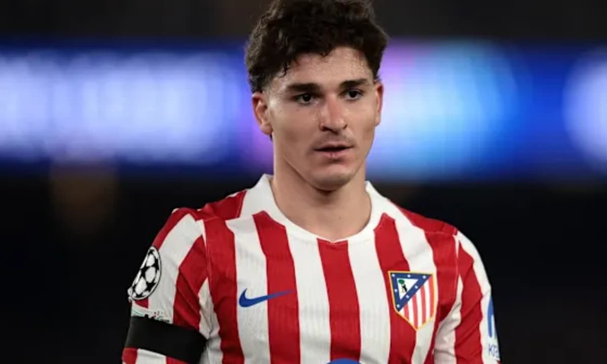 Player wearing Atlético Madrid jersey during match Player wearing Atlético Madrid jersey during match