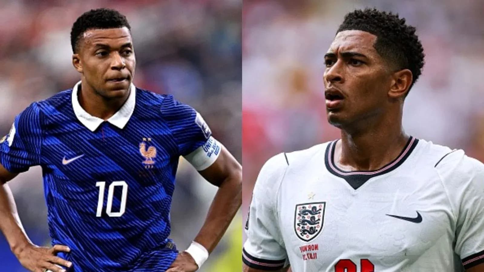 Mbappe and Bellingham during World Cup match Mbappe and Bellingham during World Cup match