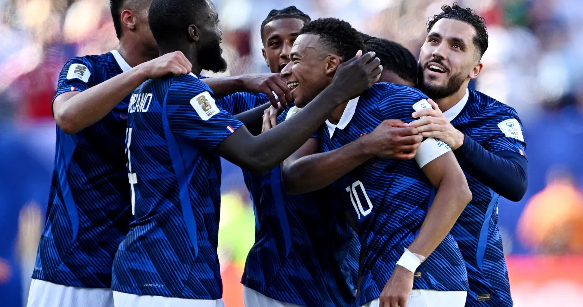 France players celebrating a goal during match France players celebrating a goal during match