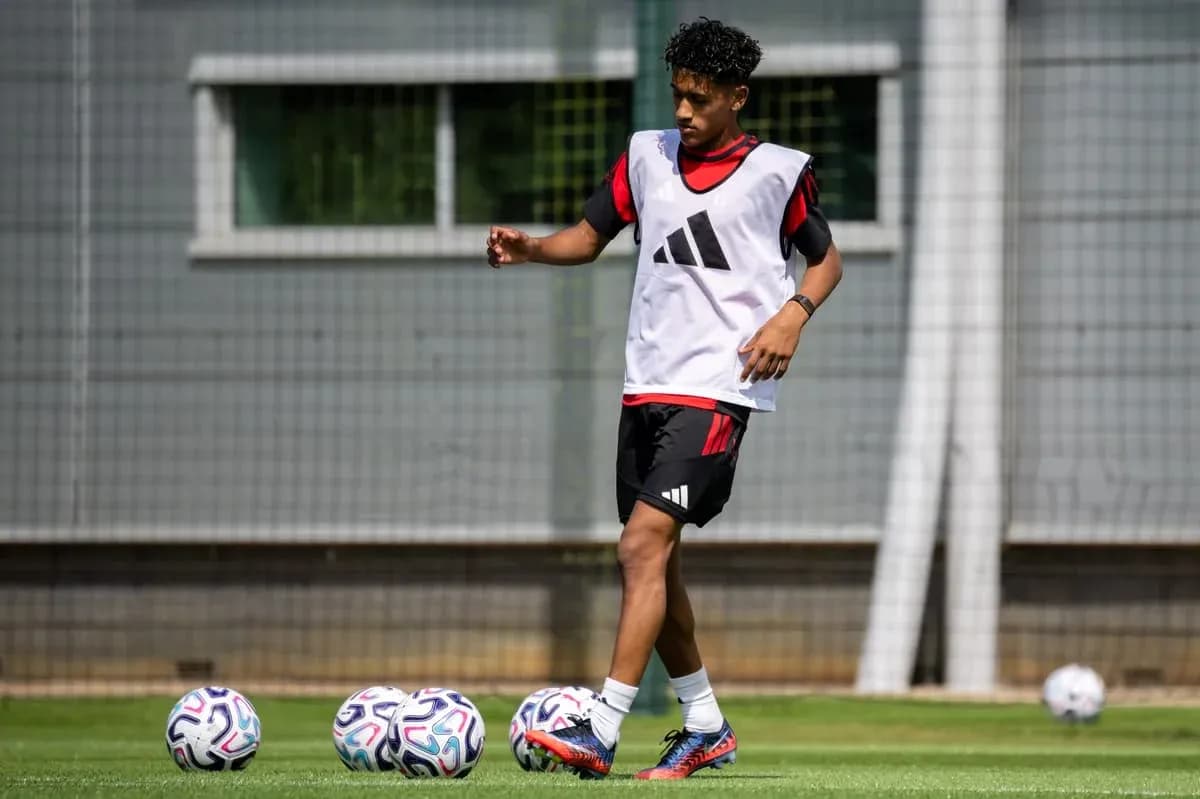 Player dribbling a ball during training session Player dribbling a ball during training session
