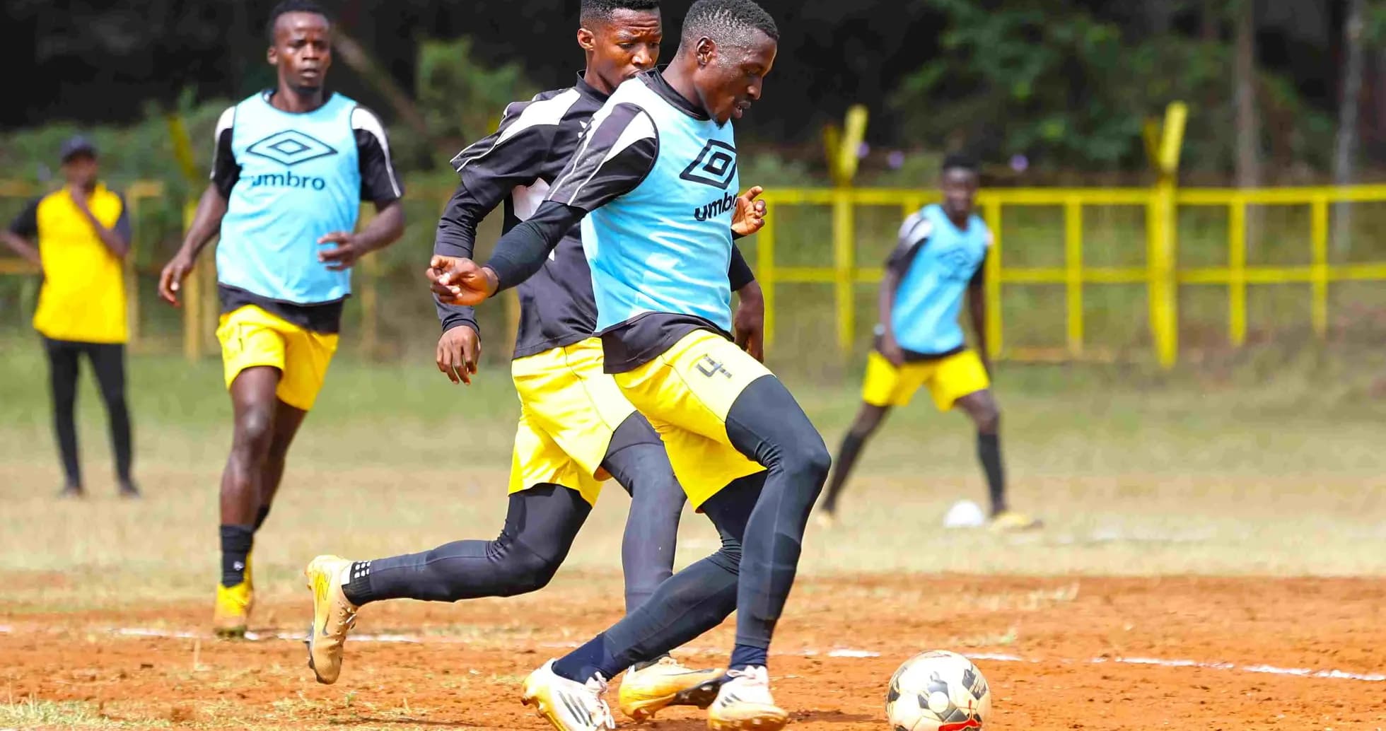 Players training for Tusker vs APS Bomet match Players training for Tusker vs APS Bomet match