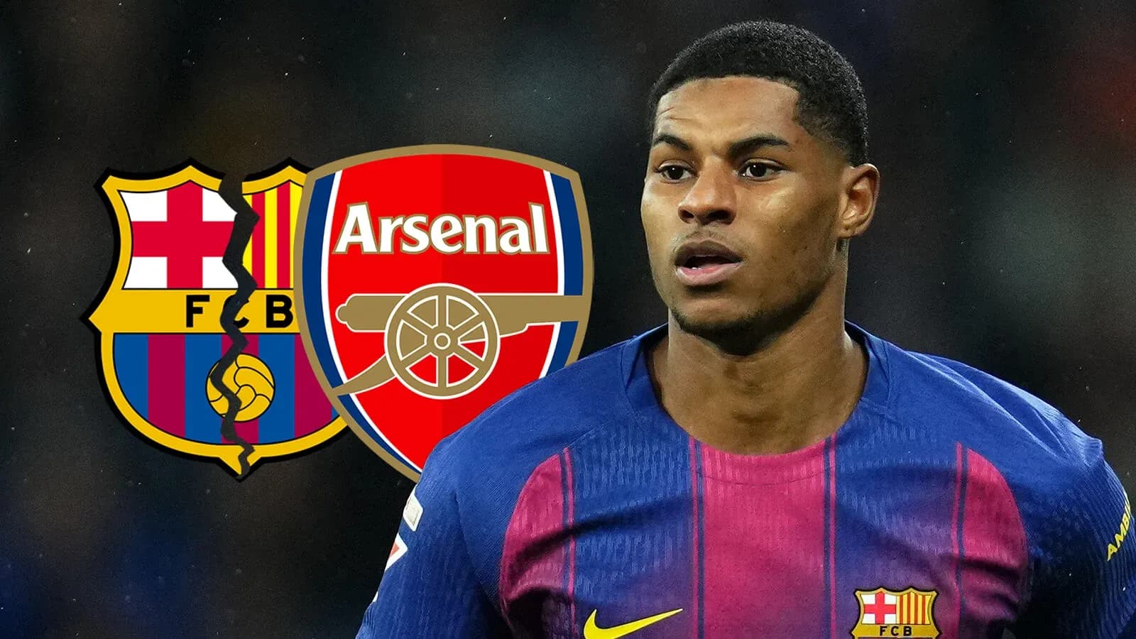Player in Barcelona kit with club logos Player in Barcelona kit with club logos