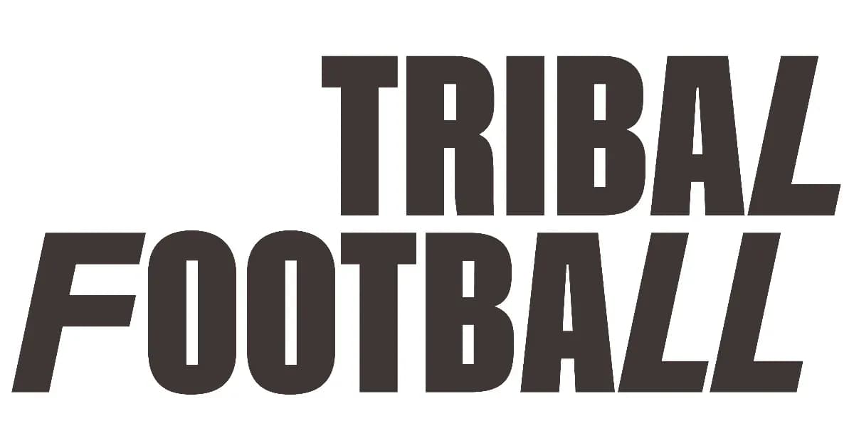 Text logo for Tribal Football in bold font Text logo for Tribal Football in bold font
