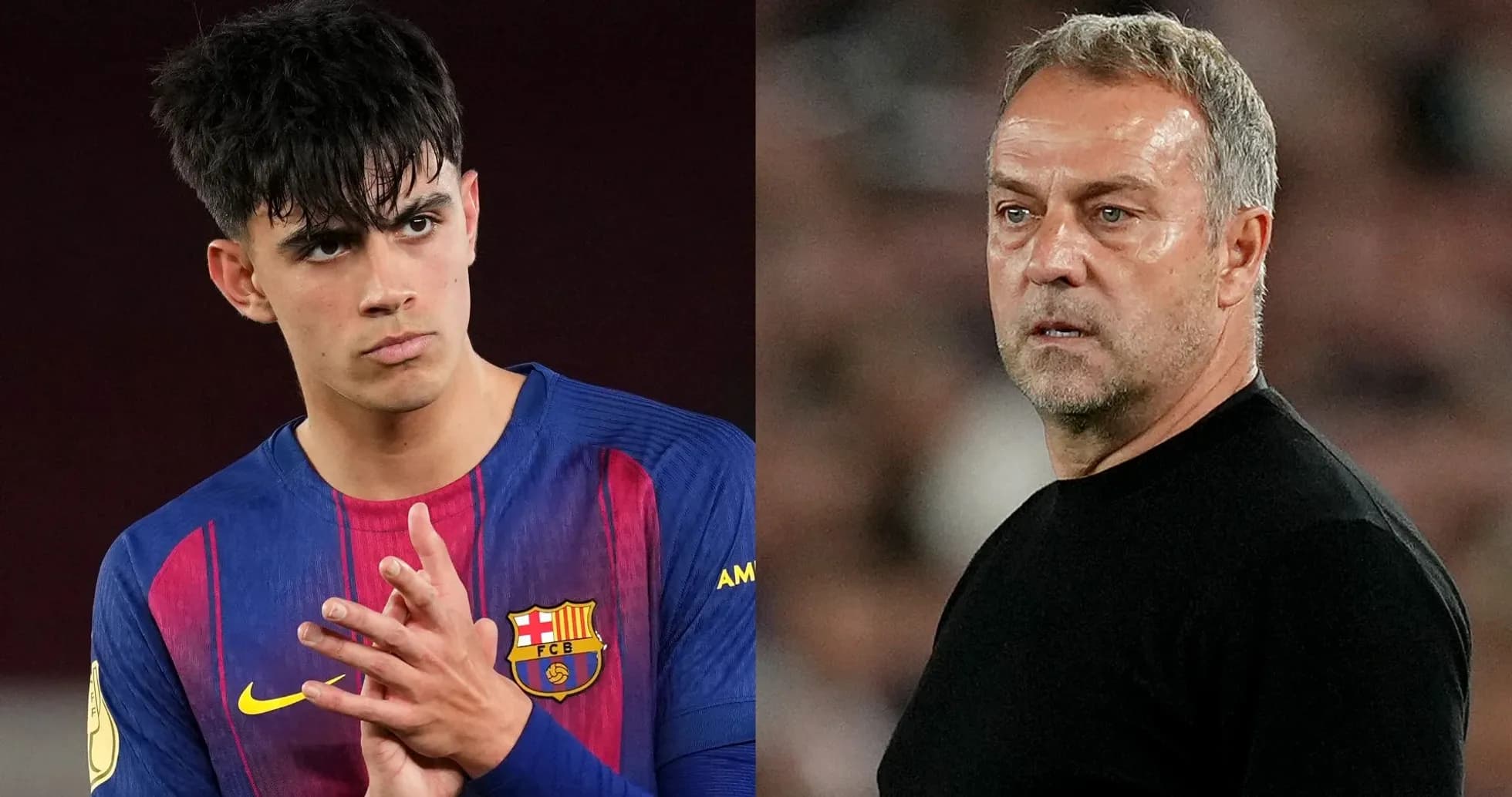 Barcelona player and coach during a match Barcelona player and coach during a match