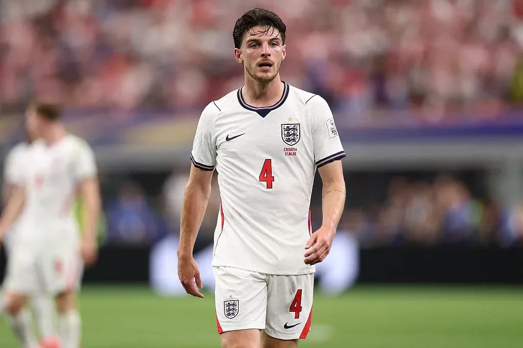 England player walking on the pitch during match England player walking on the pitch during match