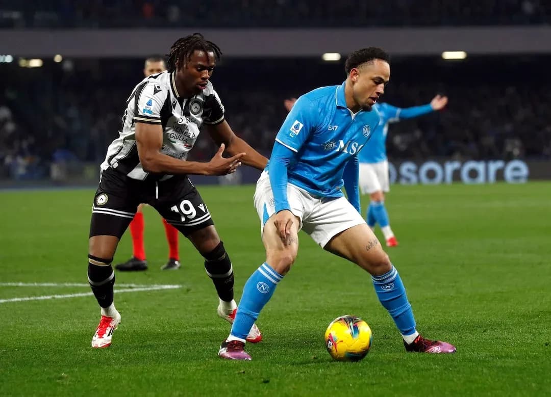 Napoli player in action against Udinese Napoli player in action against Udinese