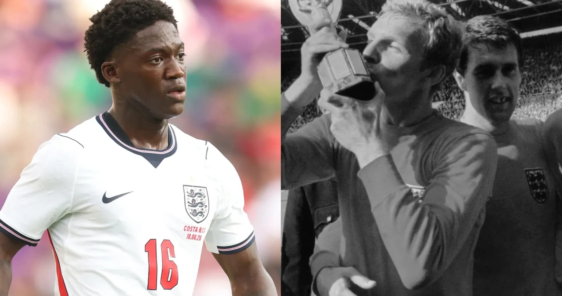 Current and past England football players side by side Current and past England football players side by side