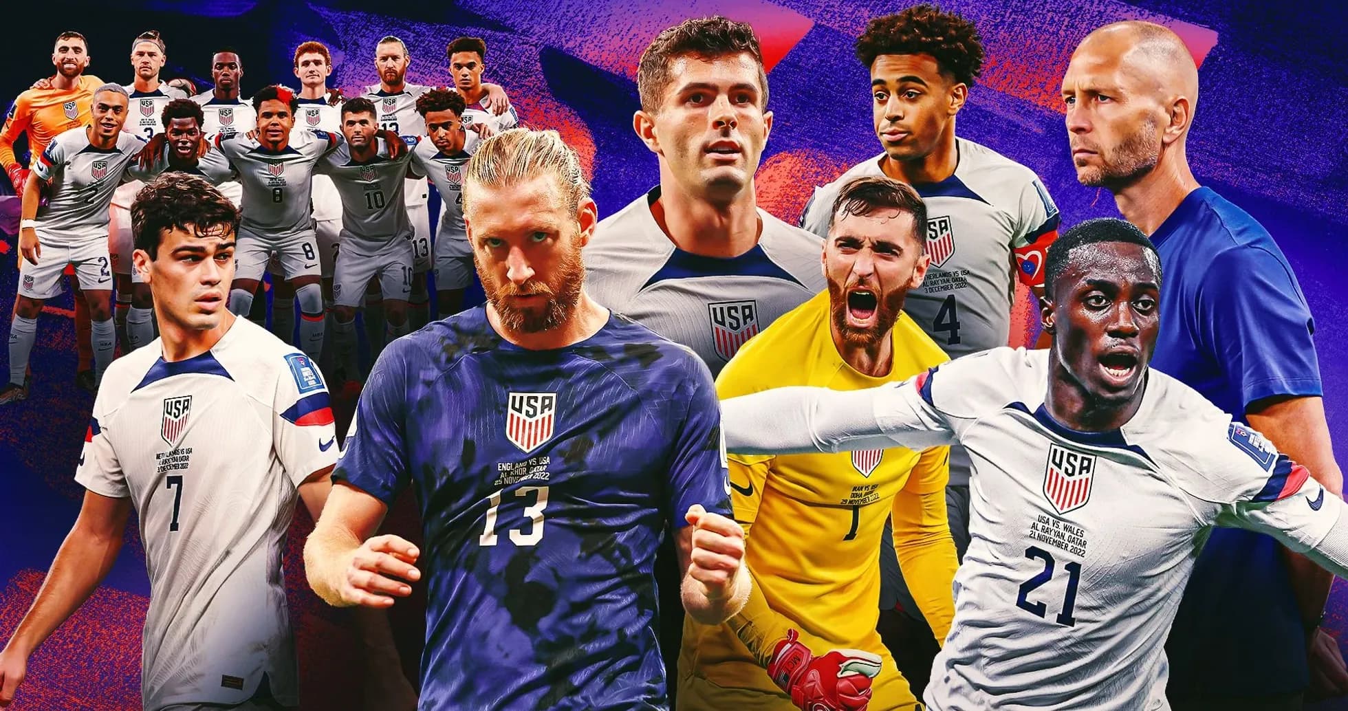 USA men's national soccer team players and coach USA men's national soccer team players and coach