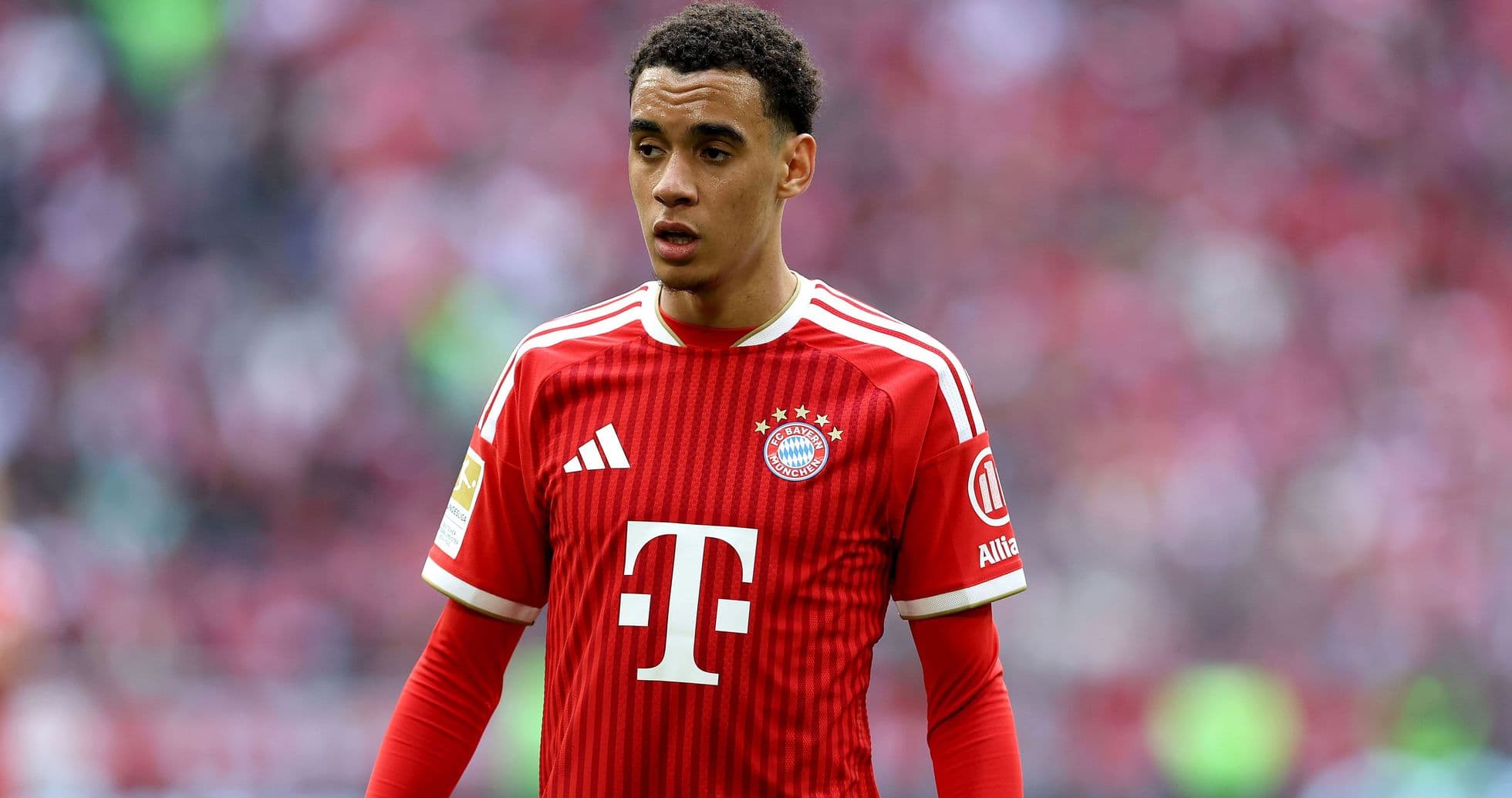 Player in Bayern Munich jersey during match Player in Bayern Munich jersey during match