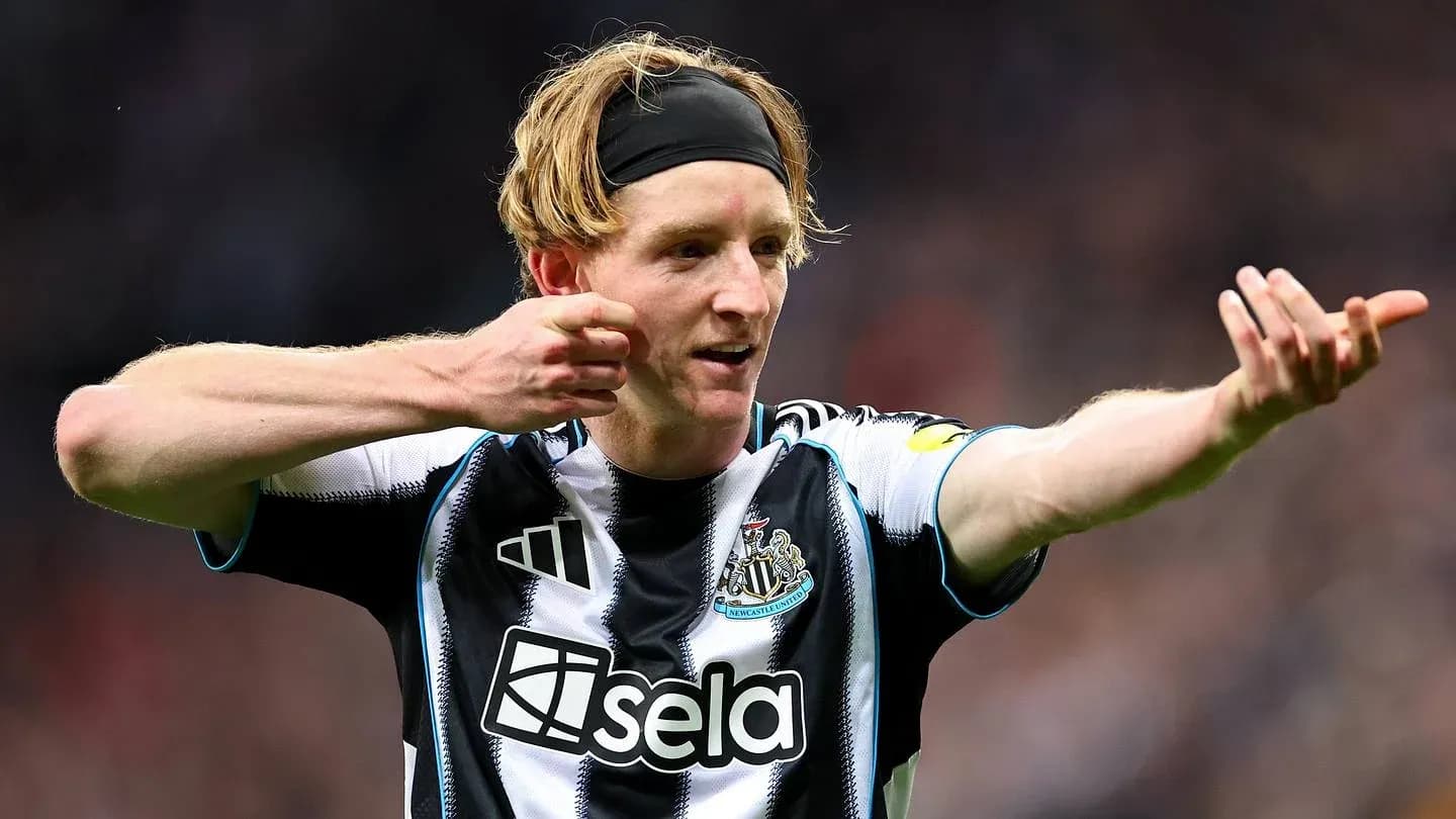 Newcastle player celebrating a goal during match Newcastle player celebrating a goal during match