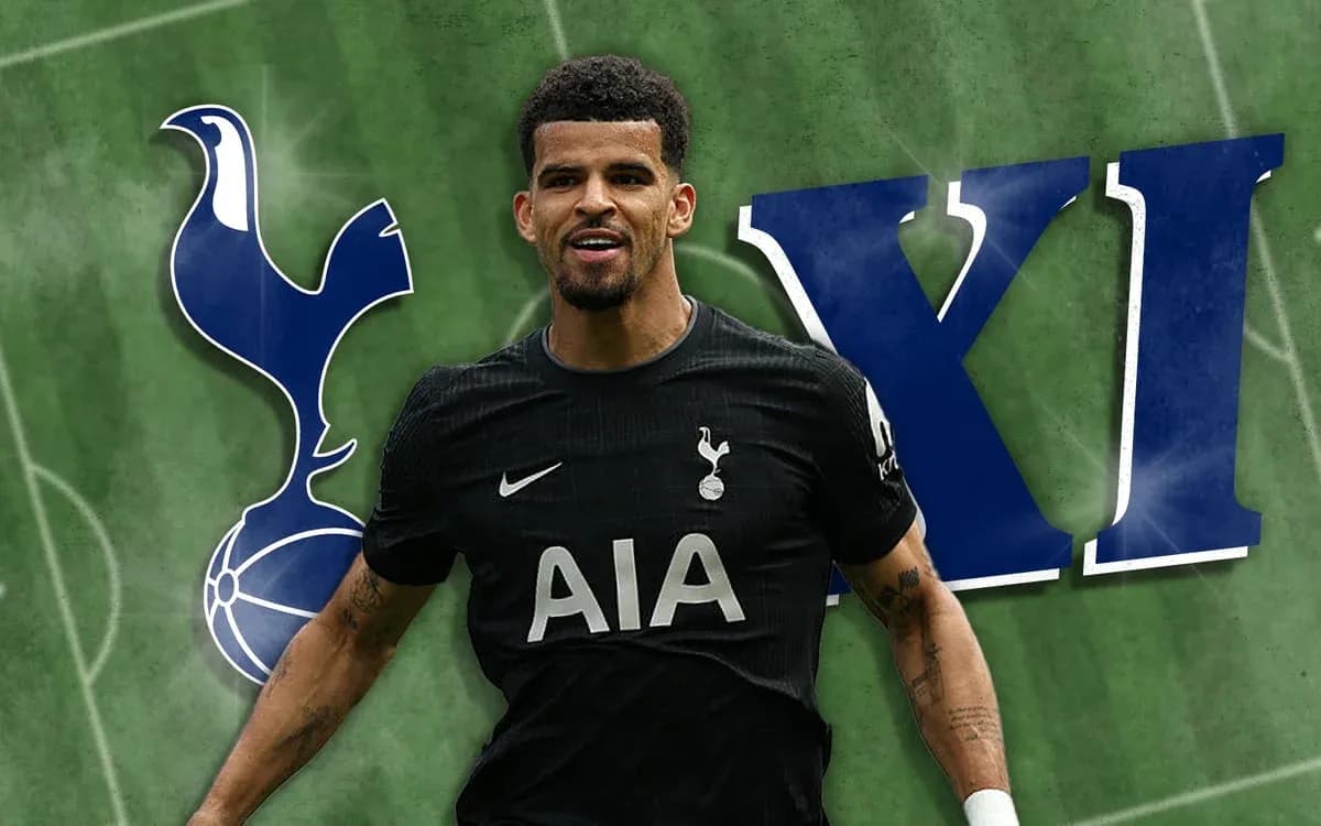 Player celebrating in Tottenham kit with logo background Player celebrating in Tottenham kit with logo background