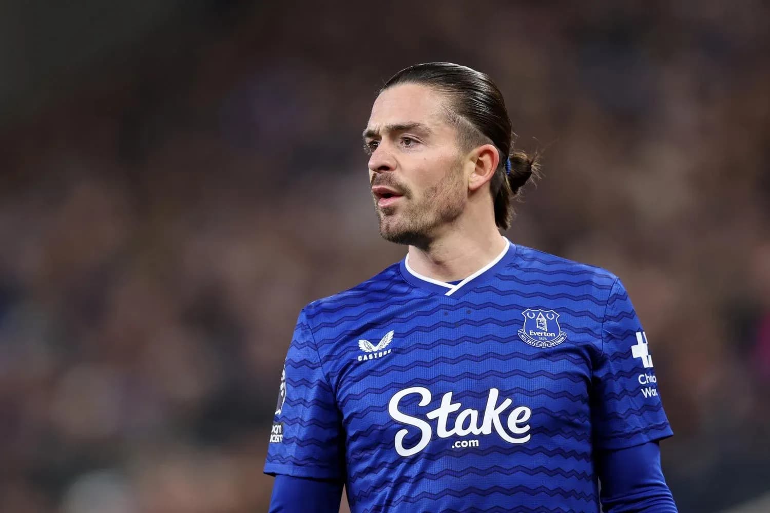Everton player in blue kit during match Everton player in blue kit during match