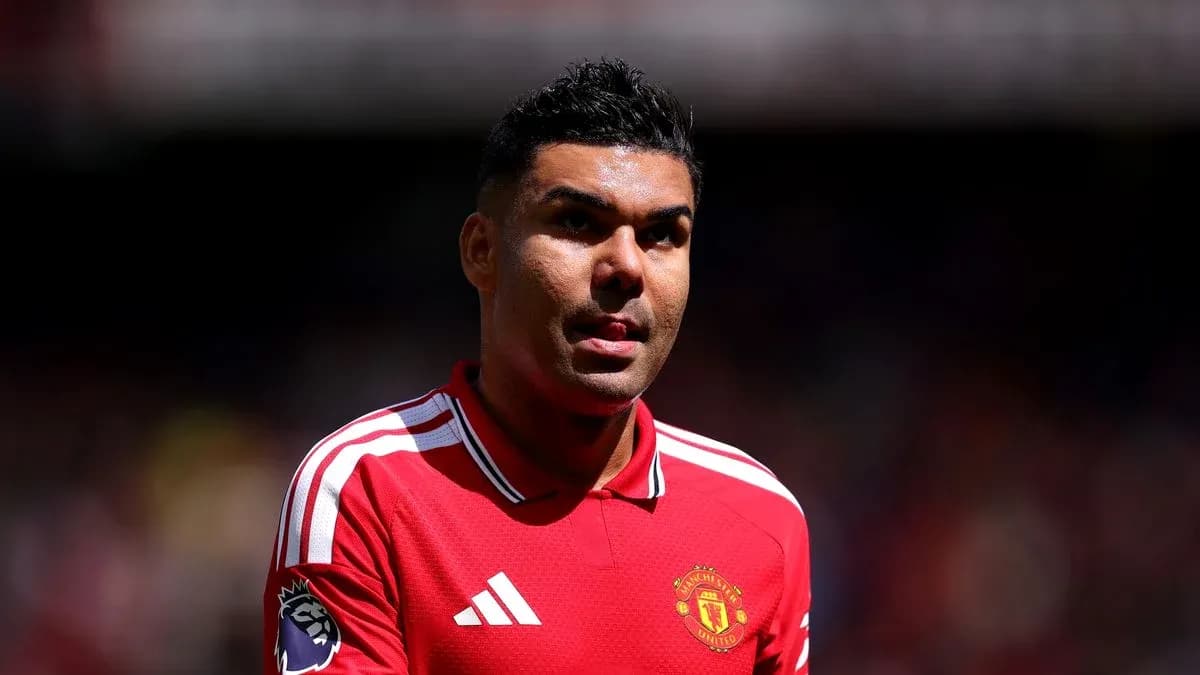 Player in Manchester United jersey during match Player in Manchester United jersey during match