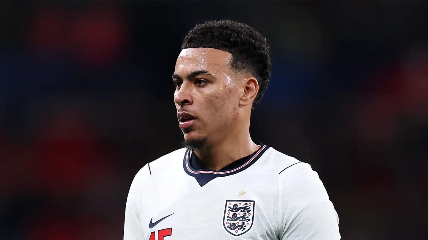 Player wearing England kit during match Player wearing England kit during match