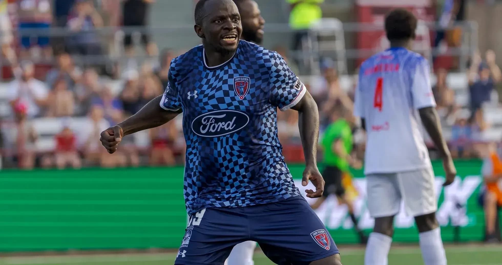 Indy Eleven player celebrating during match Indy Eleven player celebrating during match