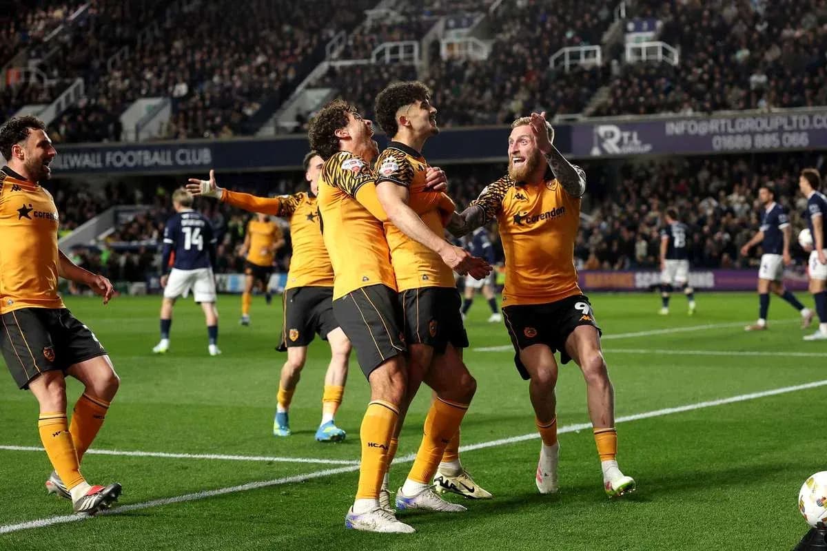 Wolverhampton players celebrating a goal during match Wolverhampton players celebrating a goal during match