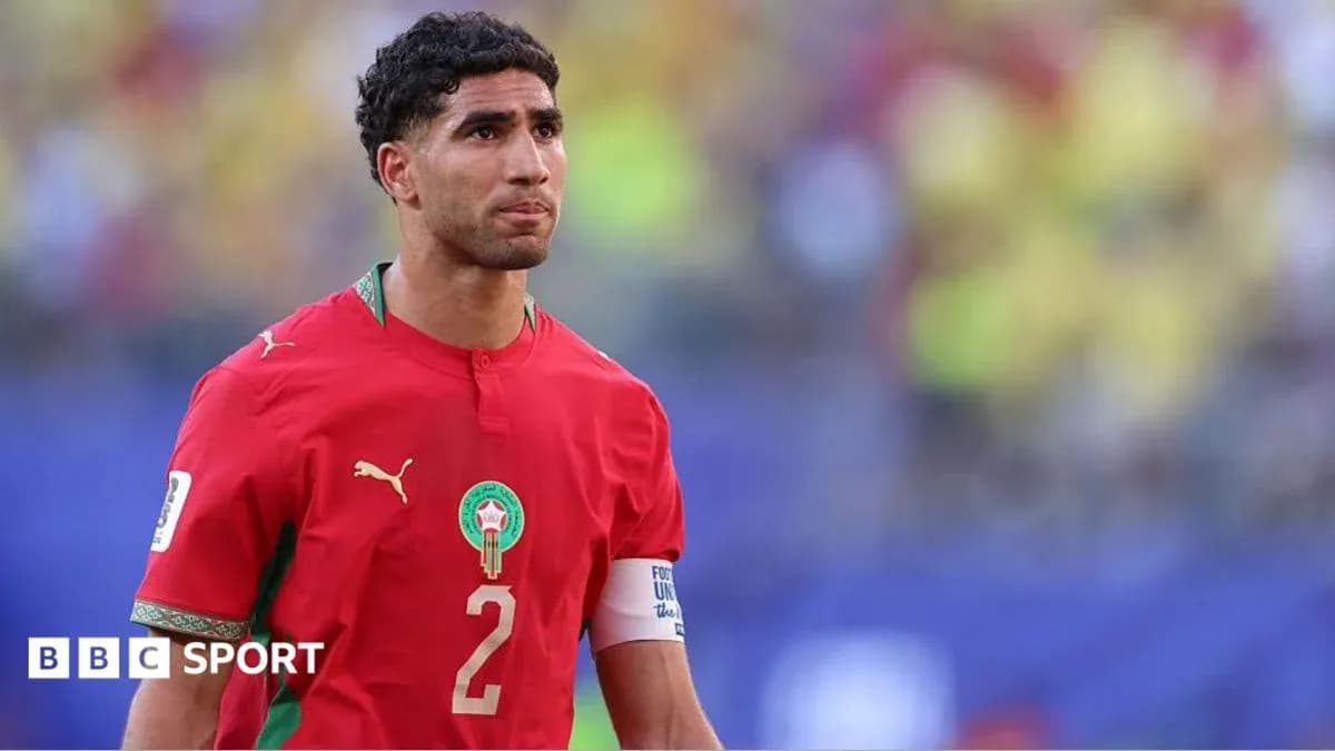 Moroccan player in red jersey during match Moroccan player in red jersey during match