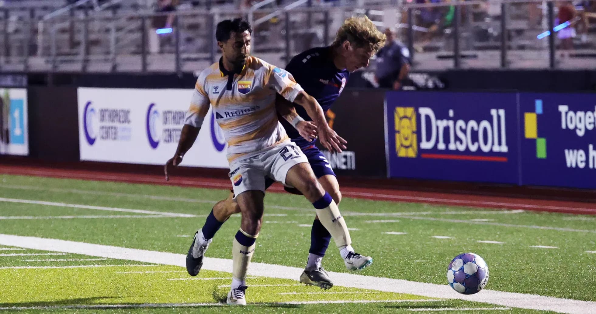 Player tackling during One Knoxville match Player tackling during One Knoxville match
