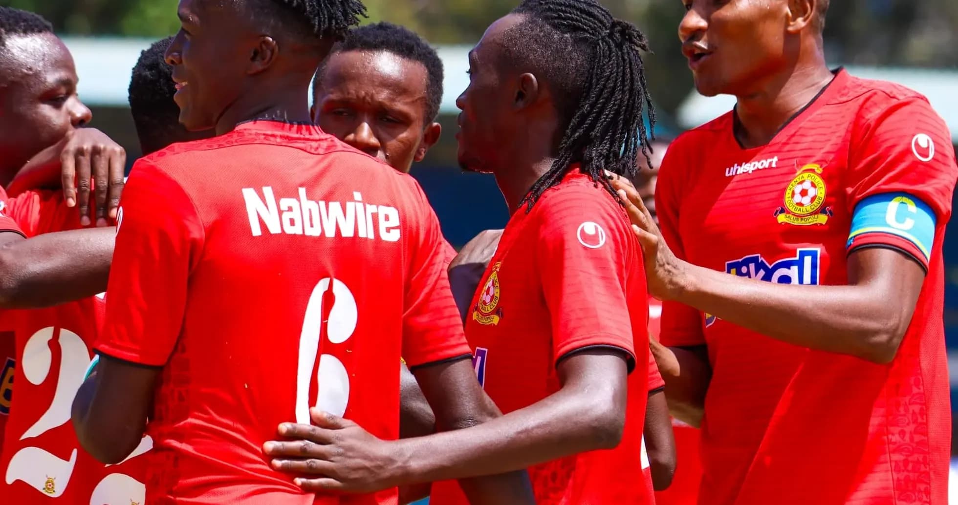 Police players celebrating during FKF Premier League match Police players celebrating during FKF Premier League match